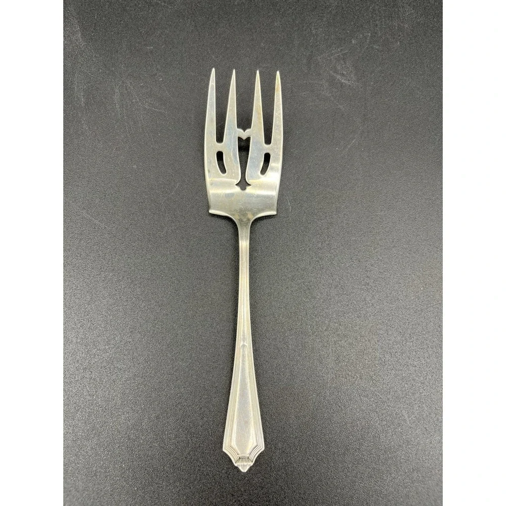 Sterling Silver Gorham Plymouth Large Ramkin Fork Pierced
